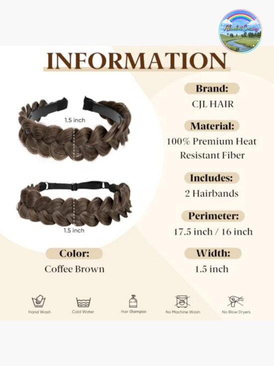 Handmade Braided Headbands Hair Hoops Elastic Stretch Headwrap main image 5